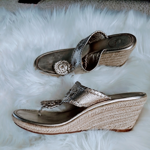 Jack Rogers Shoes - Jack Rogers Champagne Wedge Heels